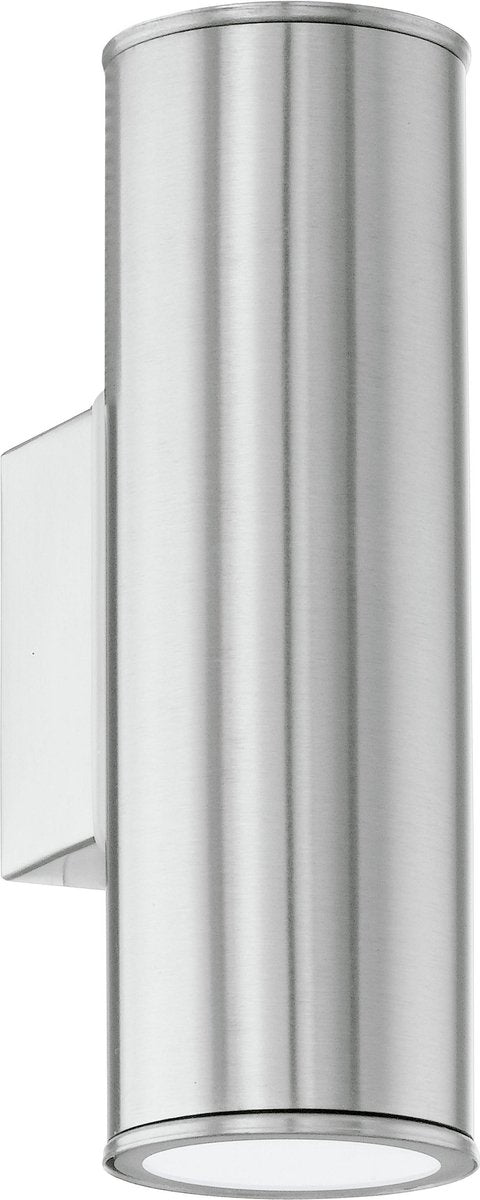 Eglo riga wandlamp - voor buiten - 2 lichts - led - rvs