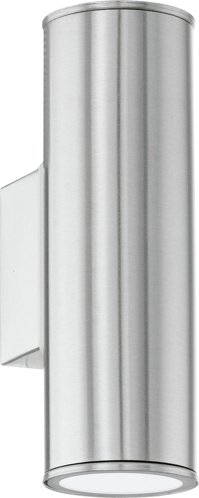 Eglo riga wandlamp - voor buiten - 2 lichts - led - rvs