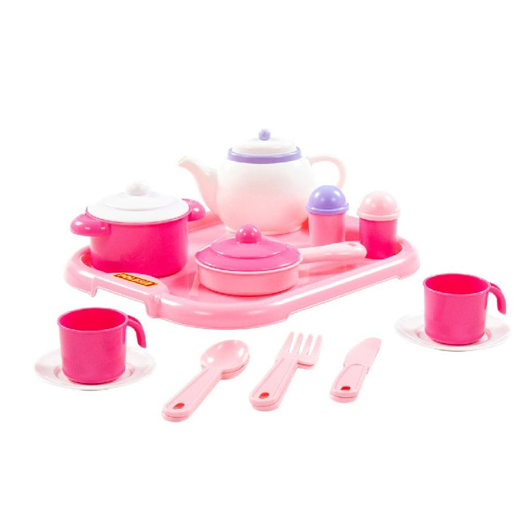 Polesie Polesie Brockery Set Bianco rosa a 19 pezzi