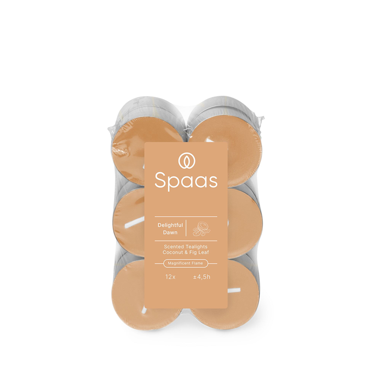 Spaas 1074417 - 12 candeline profumate deliziosa alba 4,5 ore | 10 pezzi