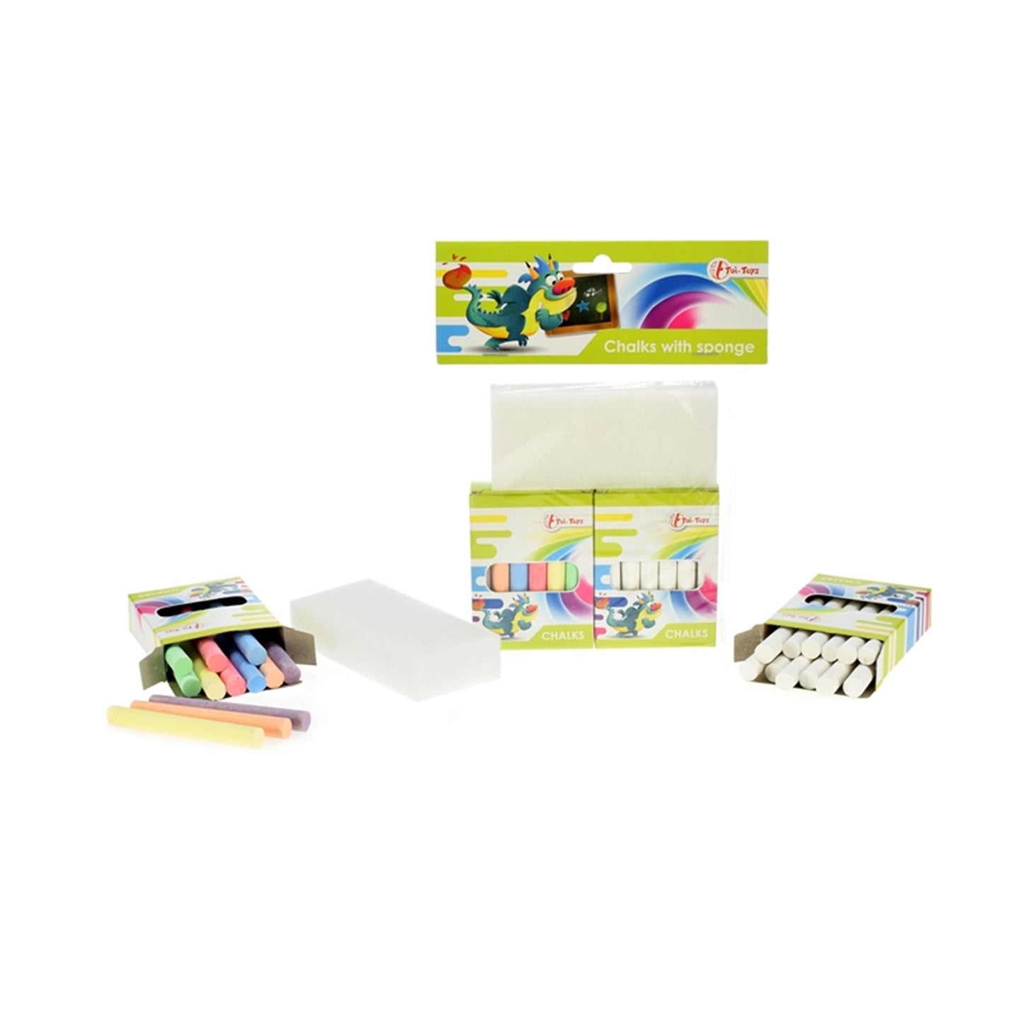 Toi-toys toi toys set de tizas para pizarra con esponja