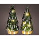 Lumineo micro LED albero di Natale in vetro ã˜6x12,8 cm verde bianco caldo 2 assortiti