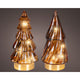 Lumineo micro LED albero di Natale in vetro ã˜6x12,8 cm marrone bianco caldo 2 assortiti