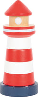 Pequeña torre de apilamiento de pies el faro del Océano Pacífico, 8dlg.