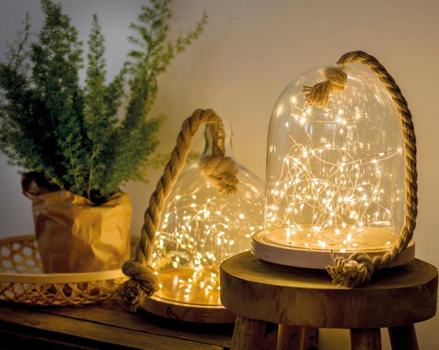 Illuminazione a cascata Lumineo 60 LED bianco caldo