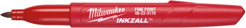 Accessori Milwaukee pennarello a punta fine - rosso - 1pz - 48223170