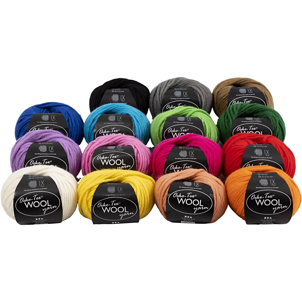 Creativ company wool yarn, l: 50 m, 15x50 g 1 ball