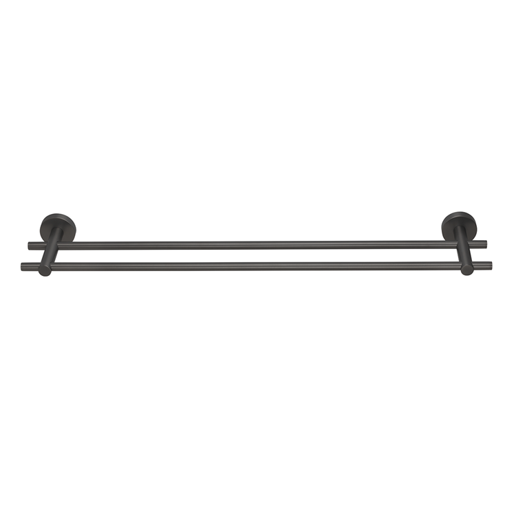 Tesa 1072309 - portasciugamani moon graphite doppio | 2 pezzi