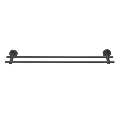 Tesa 1072309 - portasciugamani moon graphite doppio | 2 pezzi