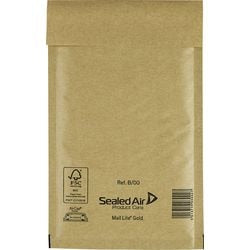Bubble envelope sealed air mail lite lite a6 79 gsm gold 100 pieces