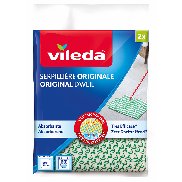 Vileda 1061461 - original green mop 2pk | 6 pieces