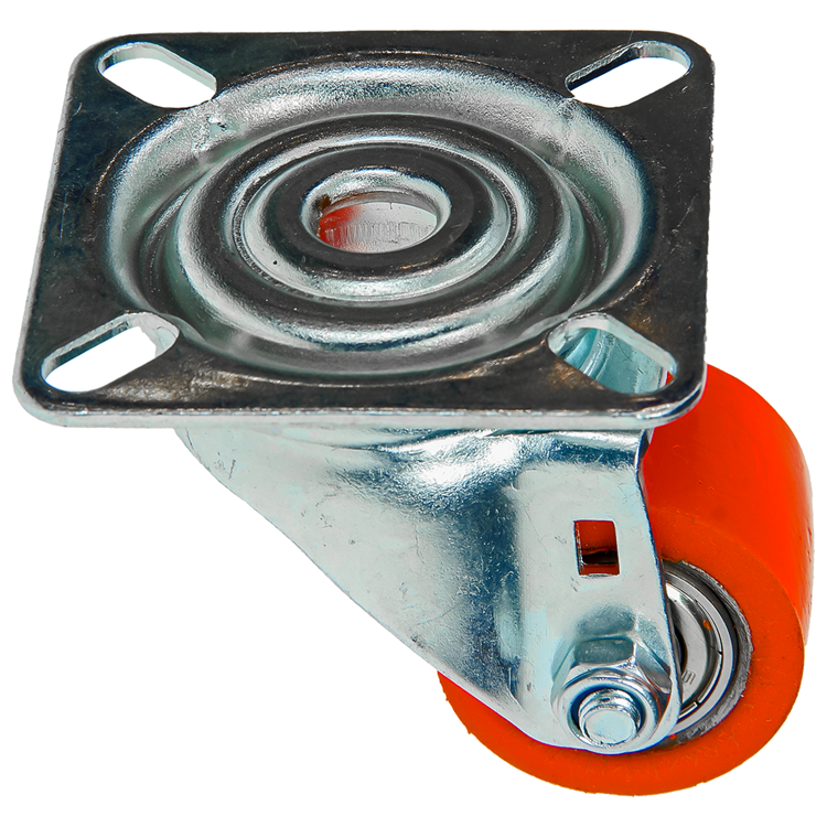 Mack by Tente 1061523 - ruota girevole con battistrada in PU con pl35 mm arancione | 6 pezzi