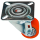 Mack by Tente 1061523 - ruota girevole con battistrada in PU con pl35 mm arancione | 6 pezzi
