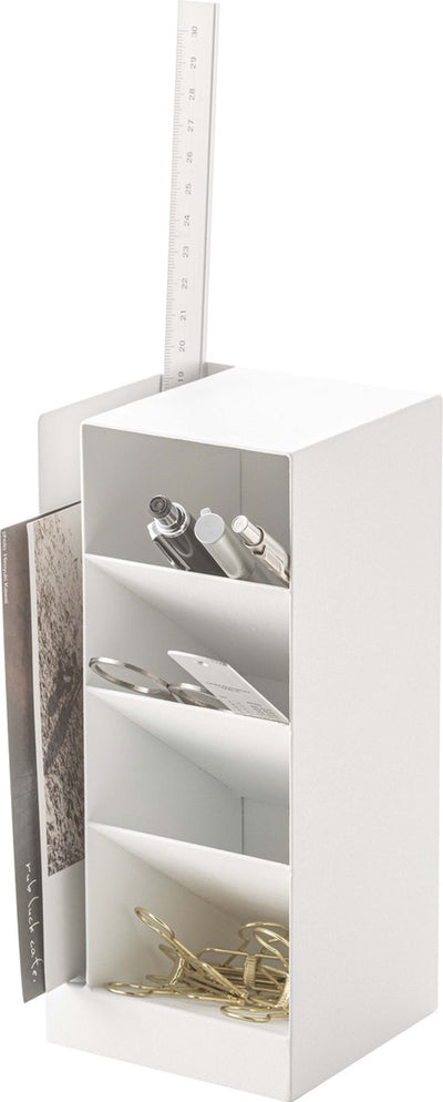 Estuche para lápices Yamazaki - torre - blanco