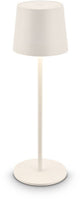 B.k.licht briloner bota - lámpara de mesa led recargable - regulable - inalámbrica - 33cm de alto - ip44 - para interior exterior - con batería - blanco