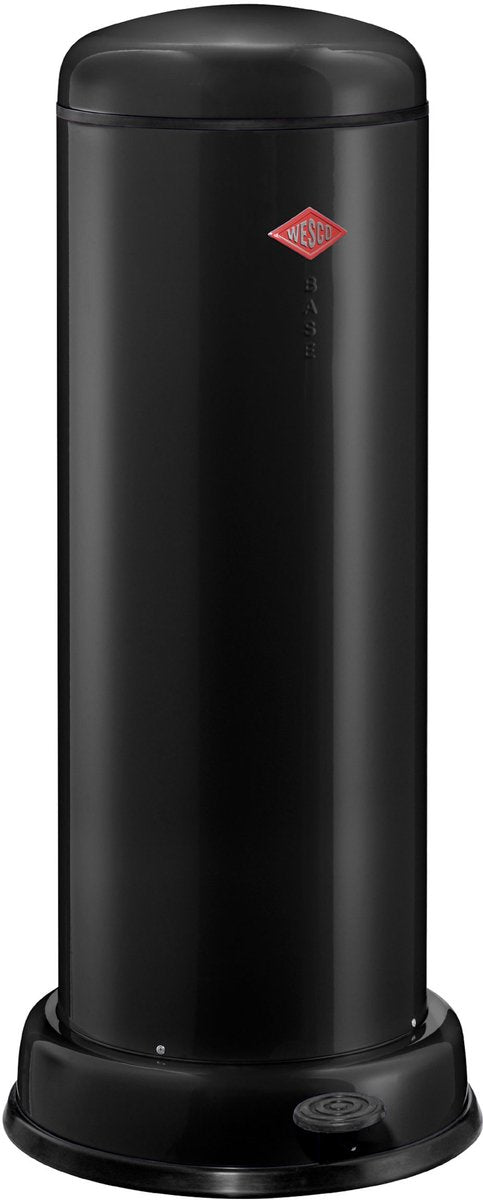 Wesco big baseboy waste bin with soft close | 30 liters | metal - black | pedal bin