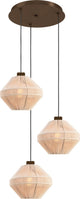 Lampada a sospensione Eglo orimini - e27 - ø 40 cm - bronzo crema - tessuto