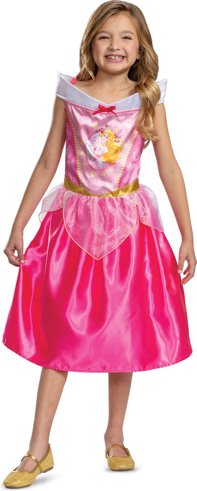 Disfraz princesa disney - bella durmiente, aurora basic plus, talla xs (3t-4t años), niña