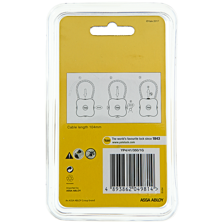 Yale 1060502 - lucchetto a codice flex verde | 3 pezzi