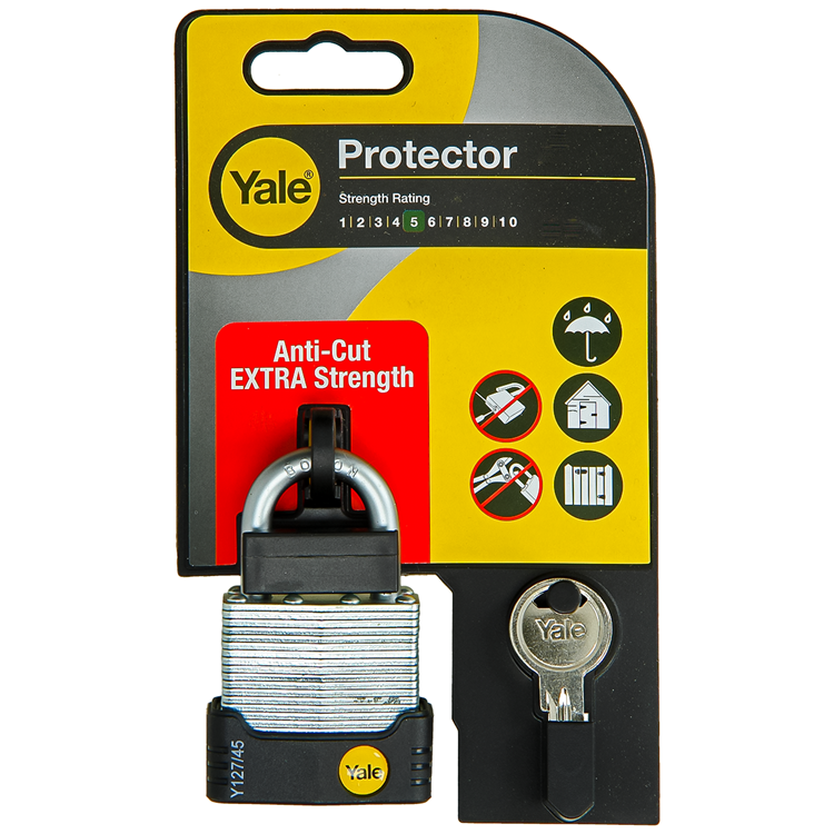 Yale 1060490 - protector candado 45mm laminado | 3 piezas