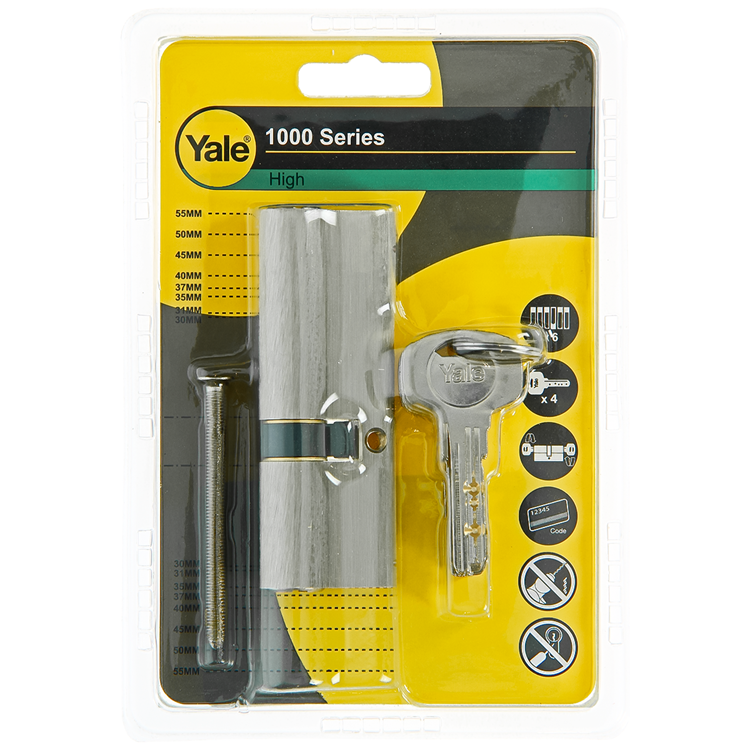 Yale 1060541 - cilindro profilato 1000 mv 90mm (35 55) | 2 pezzi