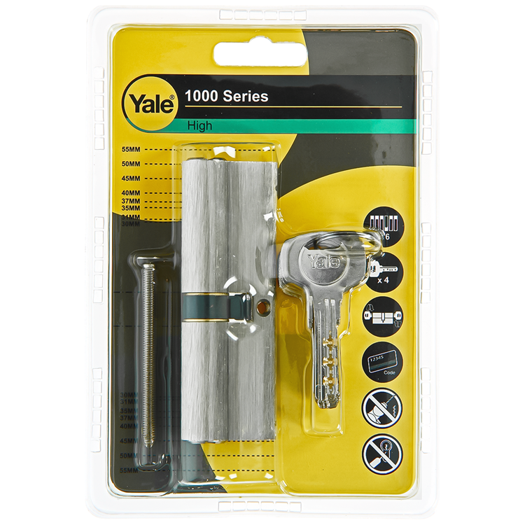 Yale 1060544 - cilindro profilato 1000 mv 95mm (45 50) | 2 pezzi