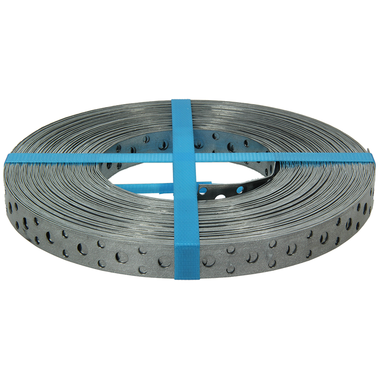 1014218 - listón de hierro perforado, galvanizado 17mmx0,8mmx25m | 5 piezas