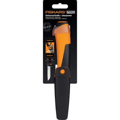Coltello universale Fiskars | con smerigliatrice | arancione | 1023618 - 1023618