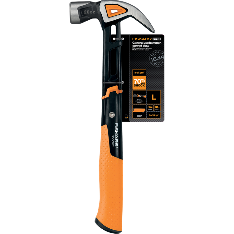 Martello da carpentiere Fiskars isocore l | piegato | 1027203 1027203