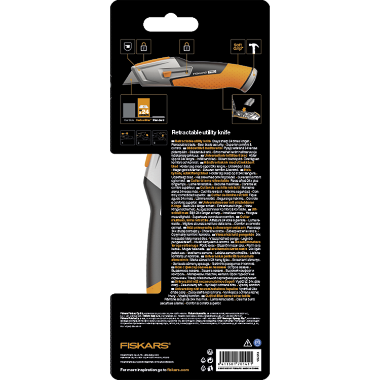 Cuchillo extensible fiskars carbonmax