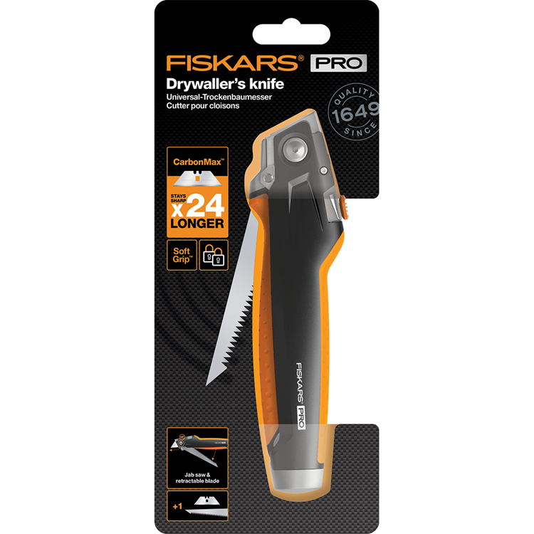 Cuchillo para placas de yeso Fiskars carbonmax | 185 mm | 1027226 - 1027226