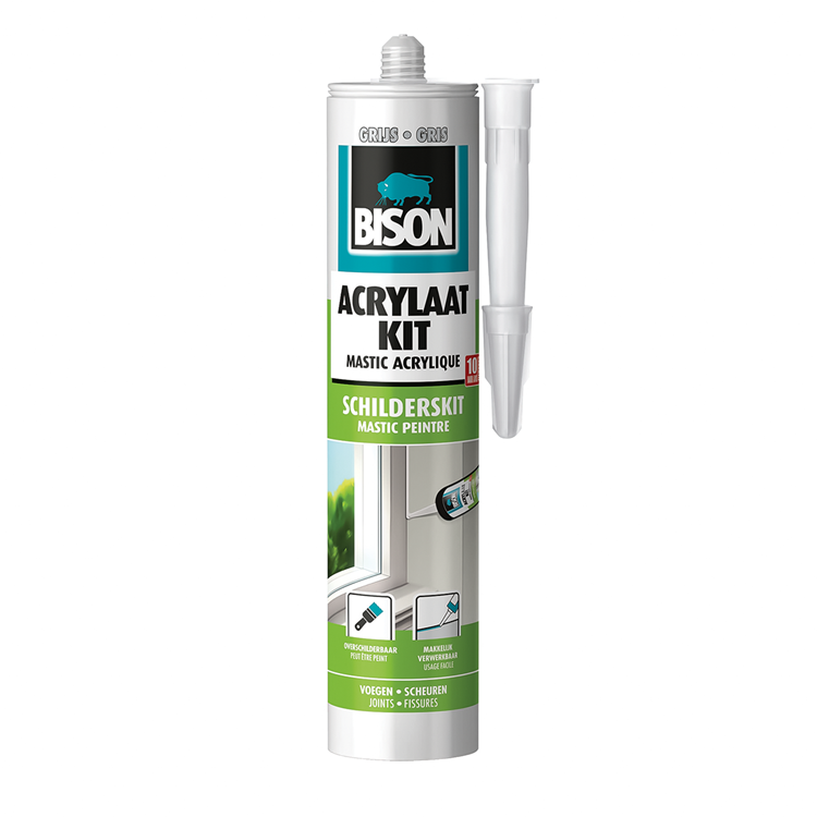 Bison 1029598 - b acrylaatkit grijs 310ml | 3 stuks