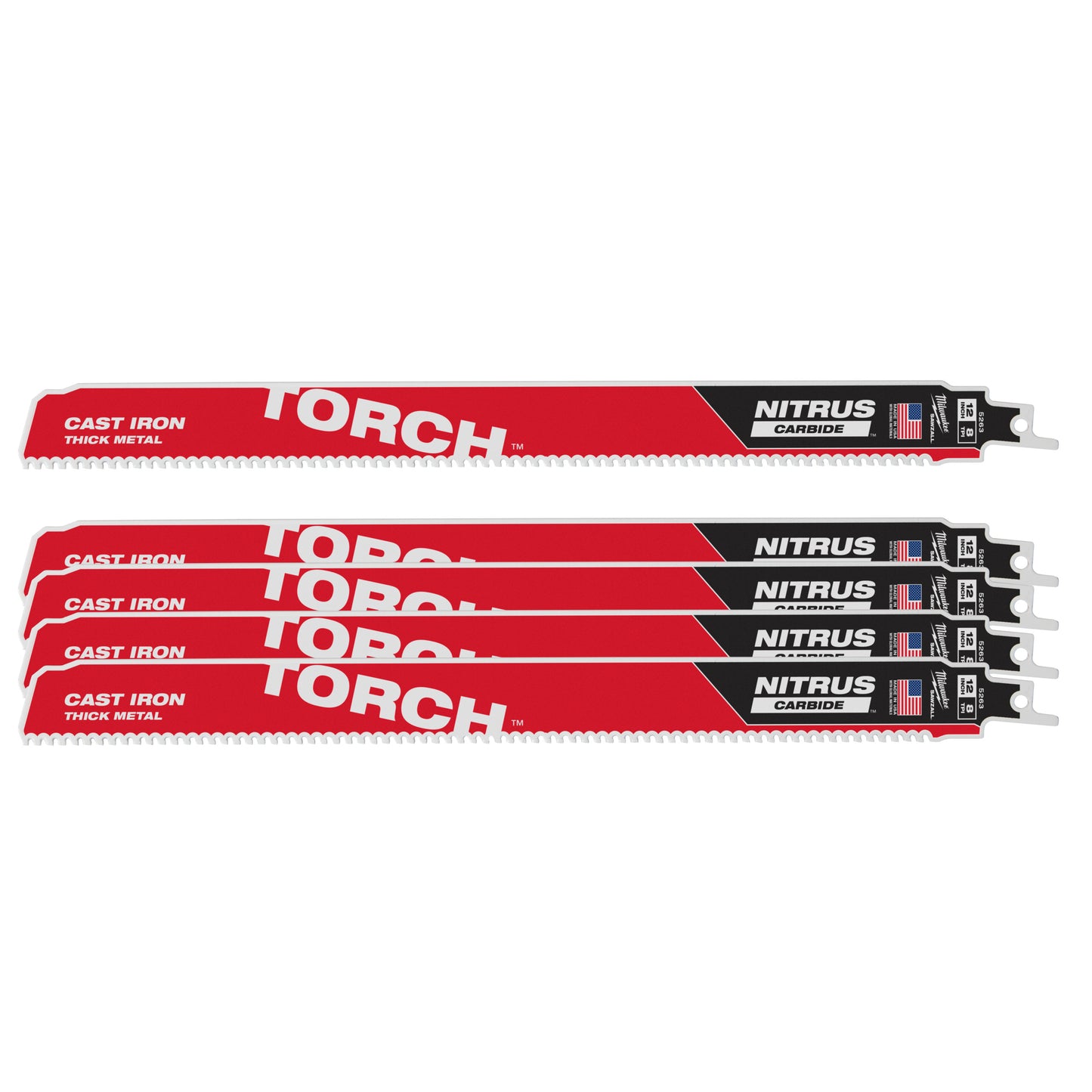 Ty milwaukee heavy du torch™ con carburo nitrus™ | Antorcha tct nitrus 300 mm x 8 tpi | 5 piezas - 48475563