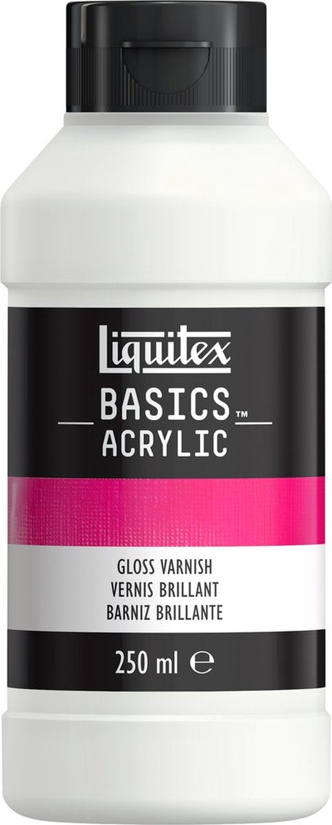 Liquitex 8870304 basics gloss paint 250 ml - vernice acrilica lucida, protezione trasparente - vernice lucida