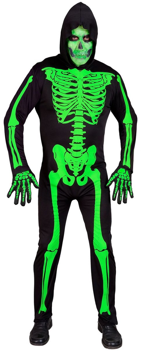 Costume da scheletro Widmann per adulto verde