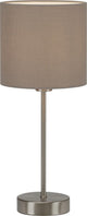 Briloner - fabric - tafellamp - incl. aan uit schakelaar - e14 - 25 w - taupe - metaalweefsel