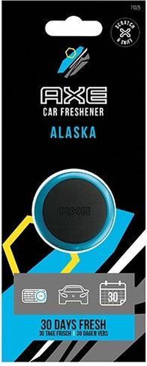 Ambientador Axe mini vent - alaska 3 cm negro azul