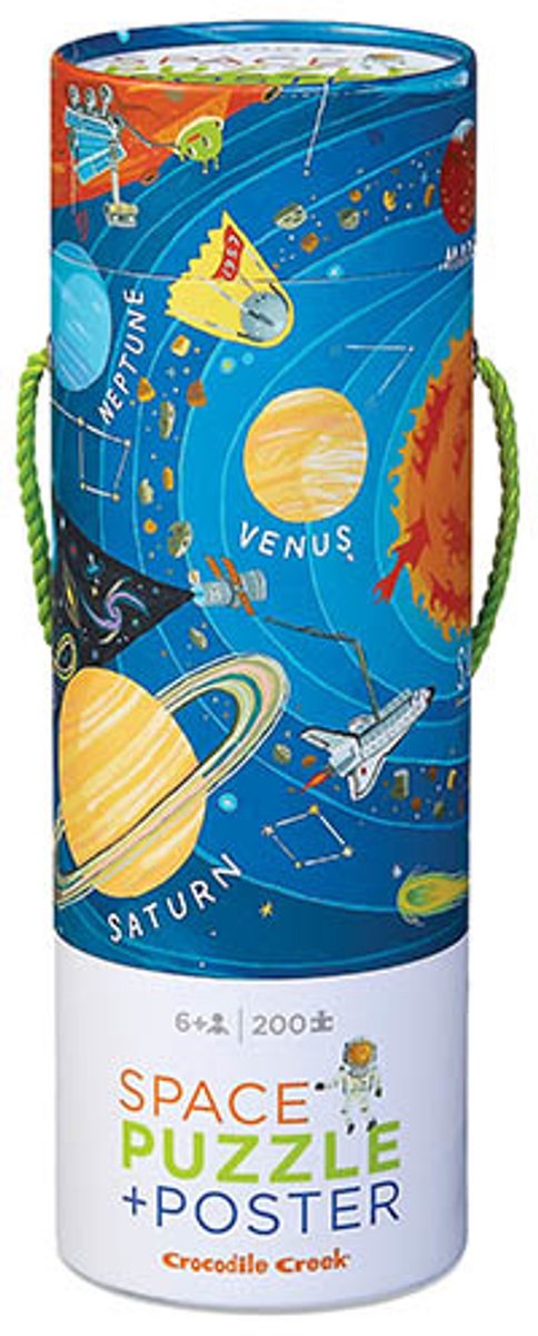 Crocodile Creek Puzzle Spazio Educativo 200 Pezzi con Poster.