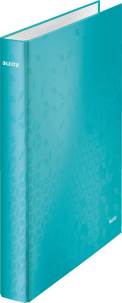 Raccoglitore ad anelli Leitz wow A4 - 2 anelli - larghezza dorso 40 mm con 2 anelli a D - blu ghiaccio