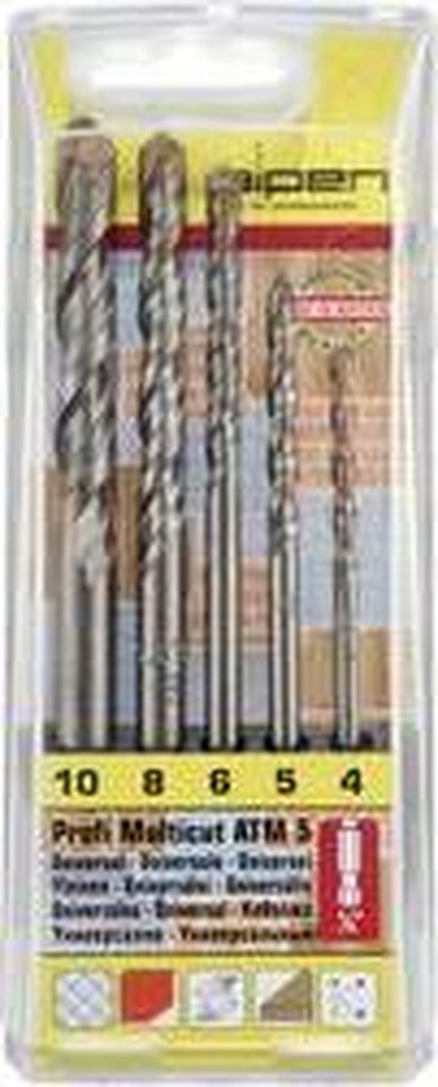 Alpen multicut 100805100 carbide multifunctionele boorset 5-delig 1 4 (6.3 mm) 1 set(s)