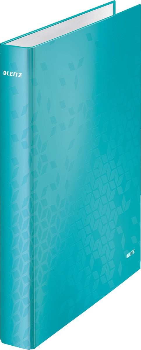 Raccoglitore ad anelli laminato Leitz wow - 4 anelli - larghezza dorso 40 mm - blu ghiaccio