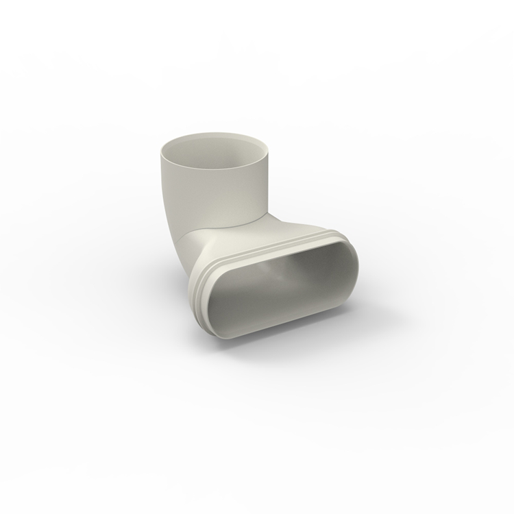 Renson 1074436 - easyflex vert. curva 90° ø80 conexiones: ø80 y 140x64 | 4 piezas
