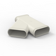 Renson 1074443 - conexión en Y easyflex 3x 140x64 conexiones: 3x 140x64 | 4 piezas