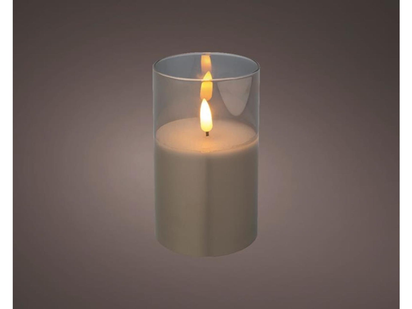 Candela Lumineo LED in vetro 12,5 cm