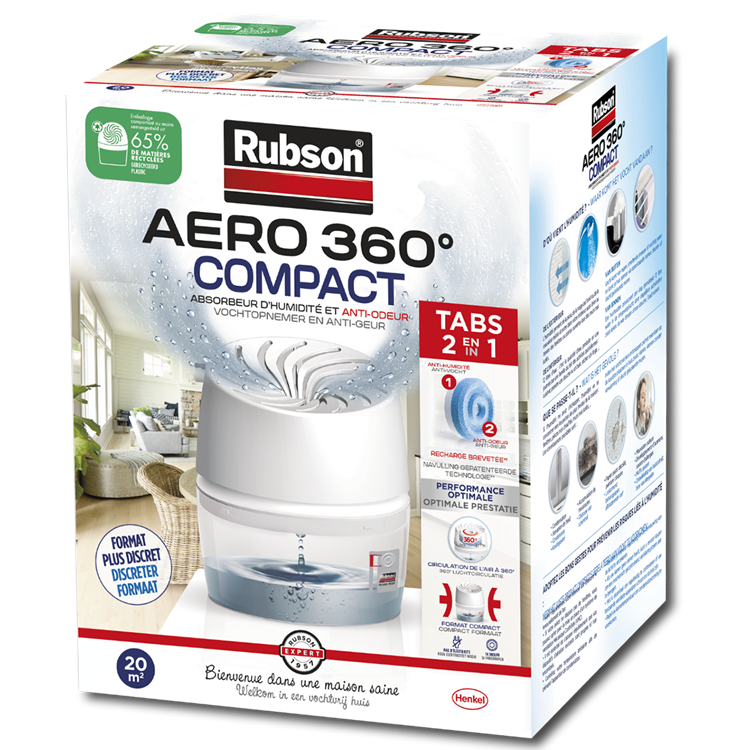 Rubson 1074620 - aero 360 compatto 450g | 3 pezzi