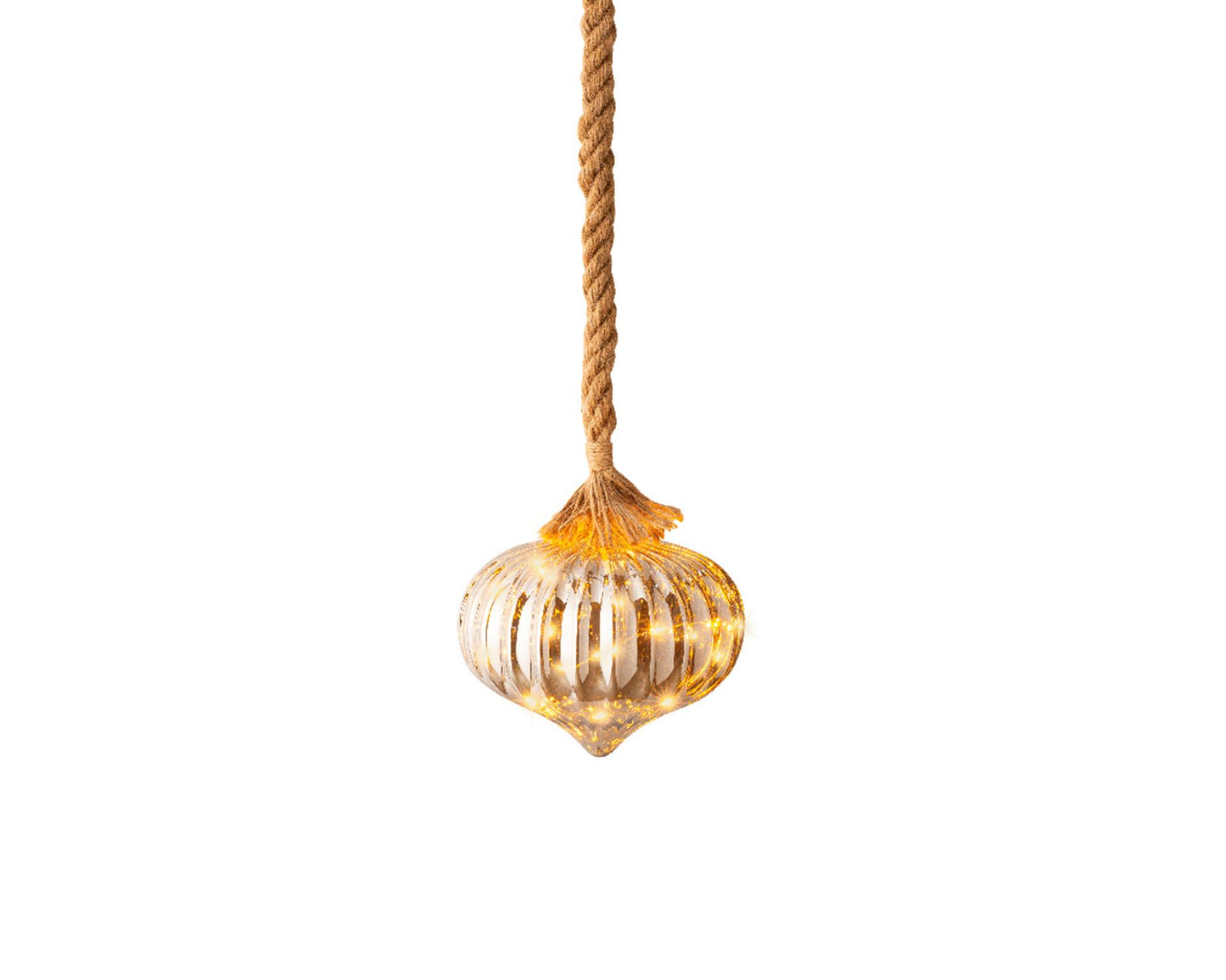 Lumineo micro LED forma cebolla cristal ø20cm