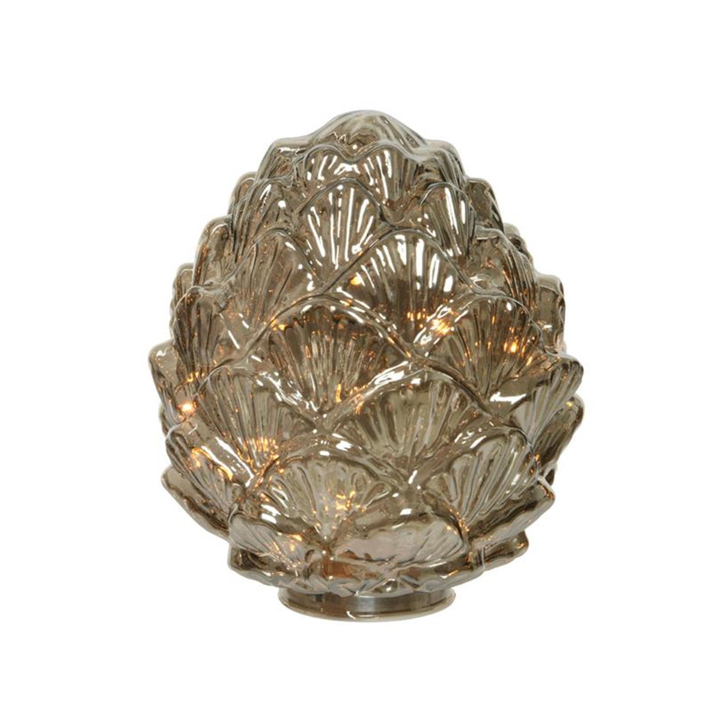 Lumineo micro led dennenappel glas ø17cm