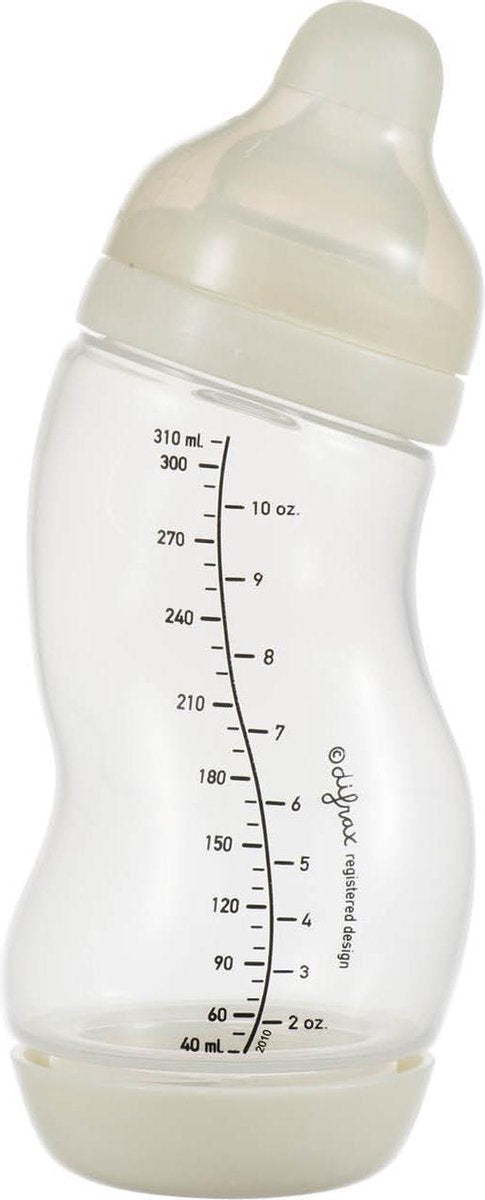Difrax babyfles breed - 310 ml - crème - 1 stuk - s-fles - anti koliek