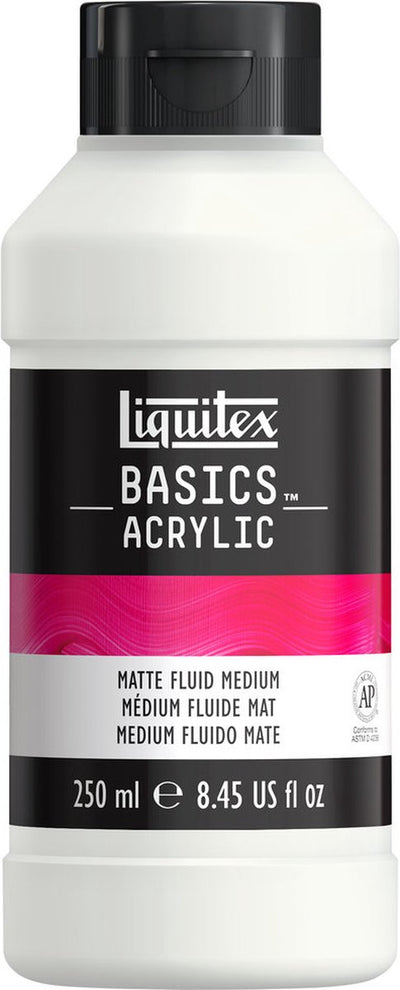 Liquitex 1041005 basics liquid matte medium 250 ml – acrylic medium matte | dilute collage glue