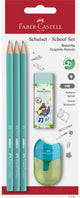 Set scuola Faber-castell - matite in grafite 1111 - hb - gomma + temperamatite - fc-111181